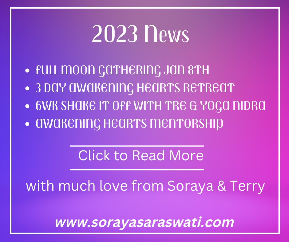 OnSoulPurpose's tweet photo. 🔔 Christmas Blessings and 2023 news and upcoming events from Soraya Saraswati and Terry Oldfield - https://t.co/6nmcEBk82K https://t.co/pLIKuOZTRC