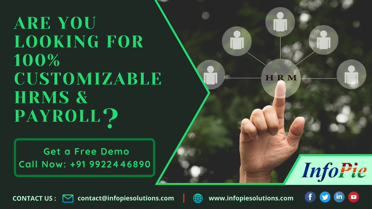 Welcome to your HRMS gateway, Infopie provides end to end HRMS solutions 
contact: +91 9922446890
contact@infopiesolutions.com

HRMS &amp; Payroll software in INDIA for your business

Interactive HRMS software for better payroll management