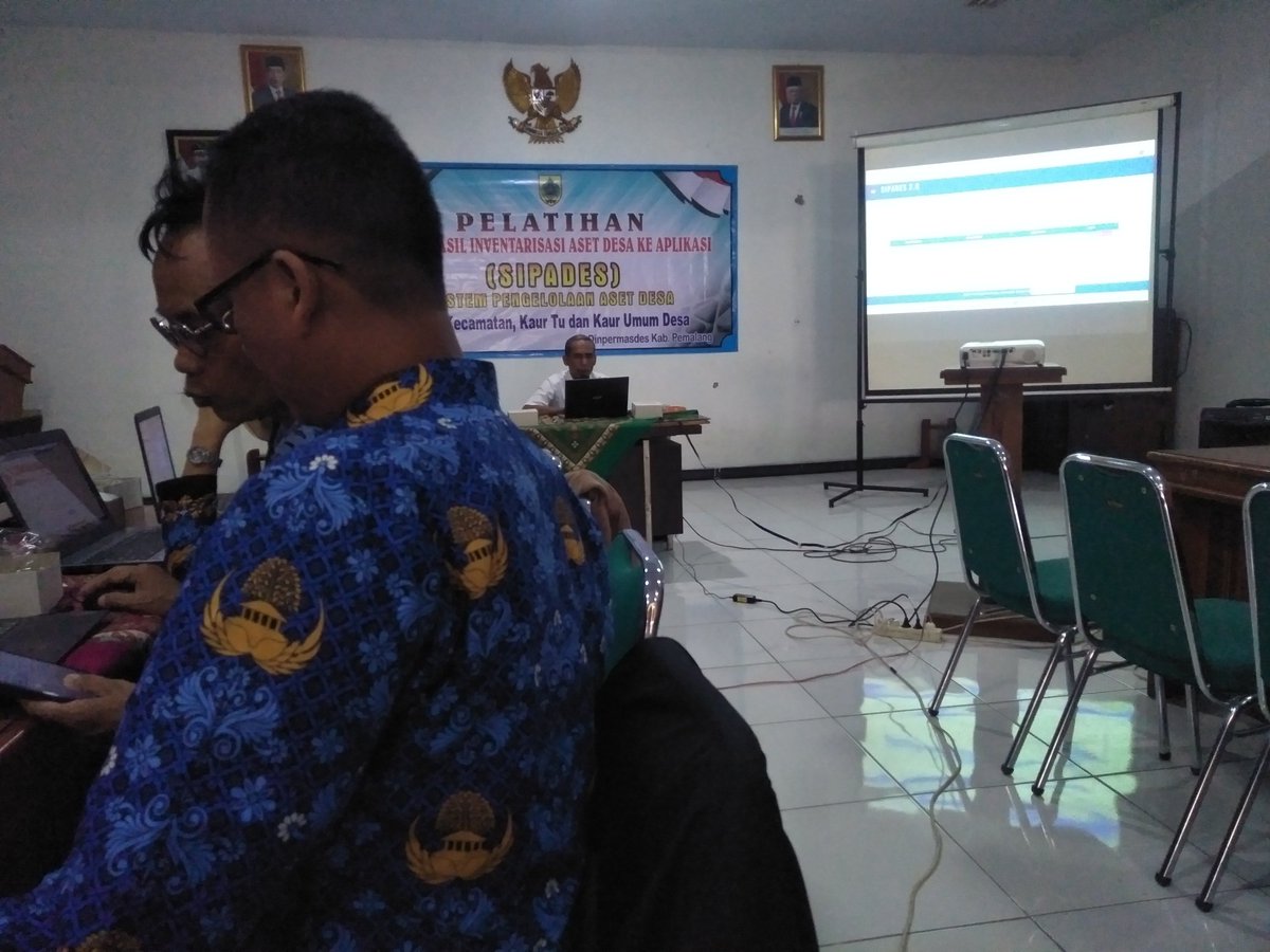 Jraganan_Bodeh's tweet photo. Pelatihan Input Hasil Inventarisasi Aset Desa ke Aplikasi SIPADES (sistem pengelolaan Aset Desa) Bagi Kecamatan,Kaur TU dan Umum Desa
@PemkabPemalang 
@dinpermasdespml 
@Kec_Bodeh https://t.co/55JOcqkB3O