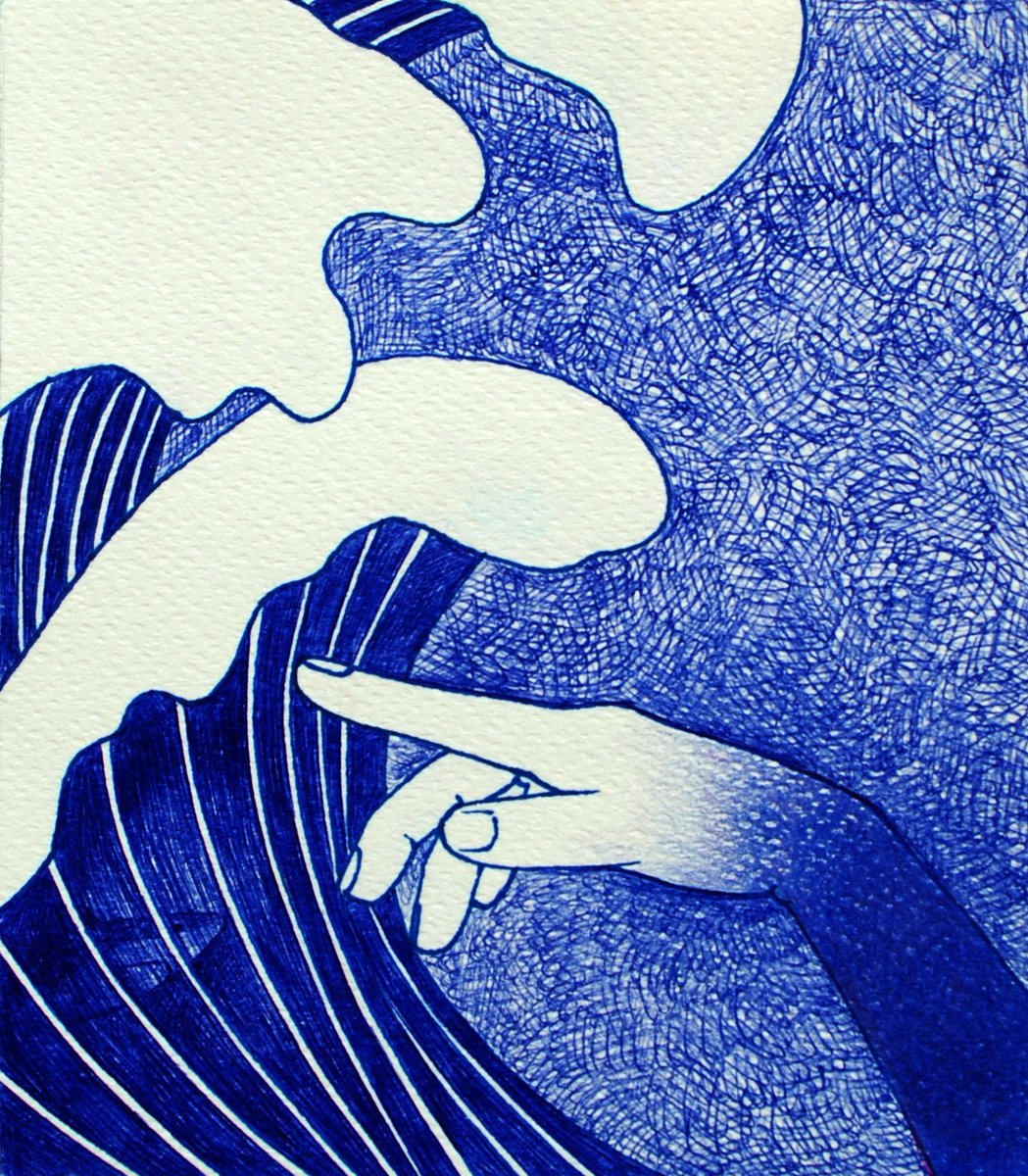 Excited to share the latest addition to my #etsy shop: Shark in a tsunami https://t.co/v2eeVcXYEo #blue #white #unframed #vertical #ballpointpen #japaninspiredart #hokusai #japaneseinfluence #dreams #contemporaryart #art #artist #tsunami #recurrent #originalart #unique https://t.co/L9szFmVXax