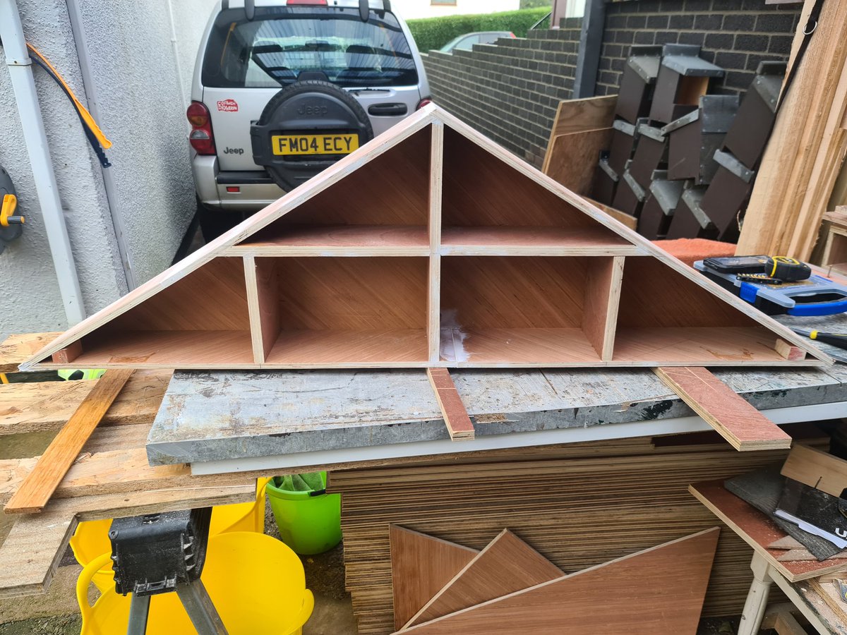 This morning I continued work on a Swift colony nest box I am in the process of building for a customer. This particular custom design has 6 seperate nesting chambers and angled to fit at the gable end of one of the out buildings.

projectnestbox.co.uk
