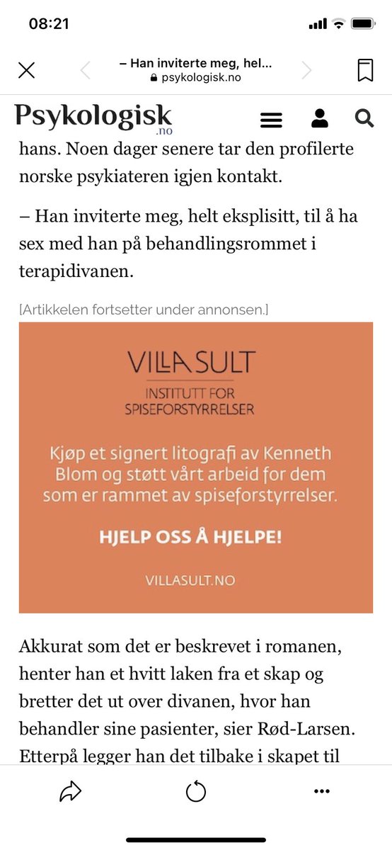 Kanskje ikke helt det Villa Sult så for seg da de bestilte automatisk annonsering på artikler som nevner ordet spiseforstyrrelser…
