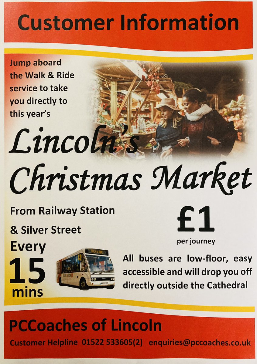 Arriving by train? We’ll be there from the Railway Station every 15mins. <a href="/LNER/">London North Eastern Railway</a> @lincolnxmas <a href="/LincsBus/">LincsBusOfficial</a>