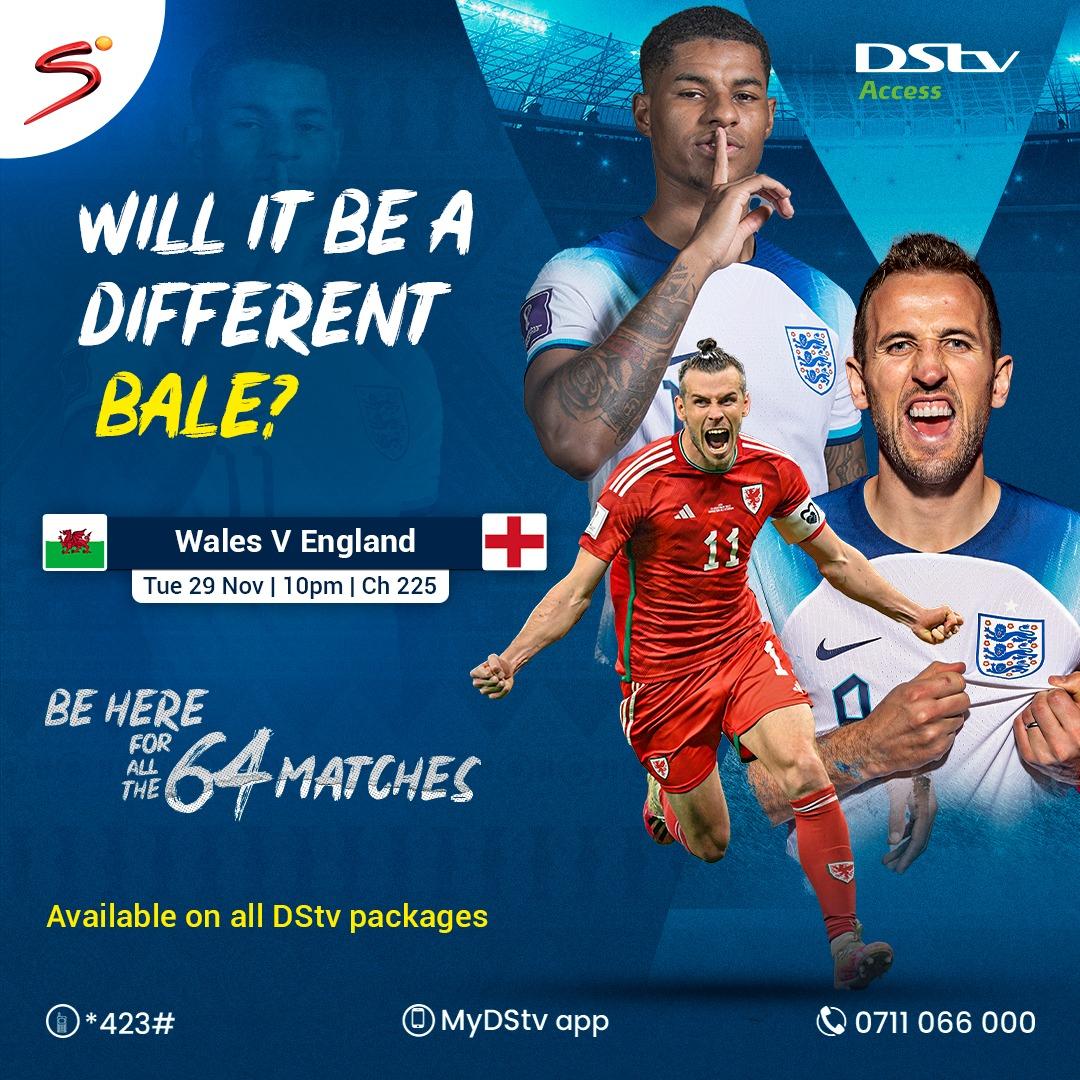 Get DStv HD decoder + Dishkit + 1 month of DStv Compact for KSh 3,999 &amp;  enjoy all the 64 matches of Qatar 2022. We're #HereForEveryFan with Wales vs England match at 10 PM on Ch. 225.

Stream DStv: bit.ly/DStvStreaming   

Buy: dstv.com/en-ke/campaign…  

#DStvChachishaMechi