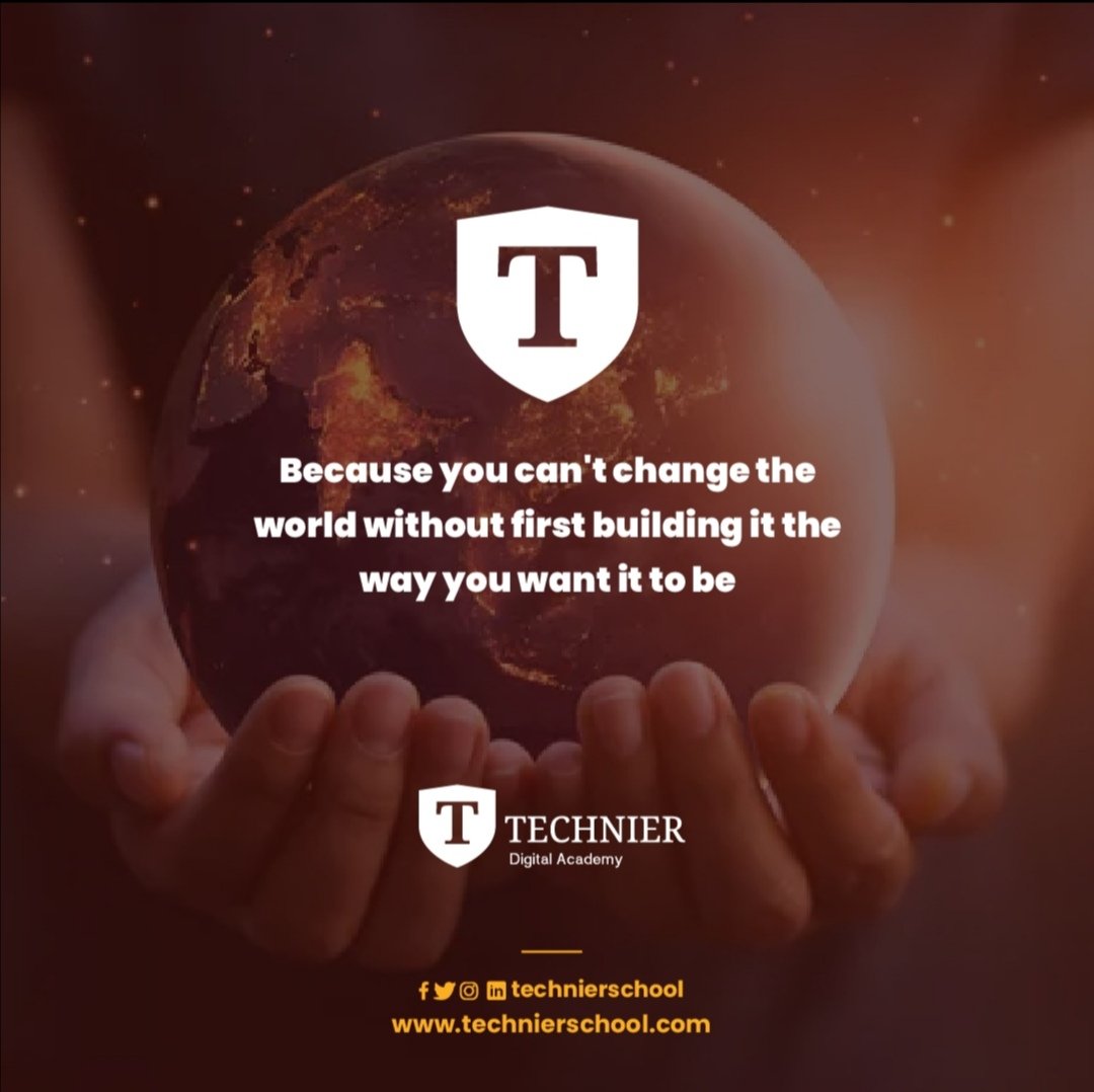 TechnierSchool's tweet image. You can&apos;t change the world without first creating it the way you want it to be! 

#Technierschool #softwareengineering #softwareengineeringlife #education #computerbuilding