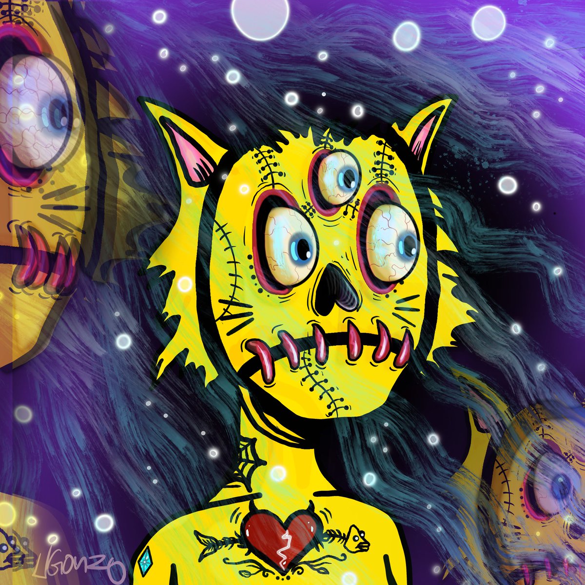 Ugonzo_art's tweet photo. Transitioning to the next world  see you soon Miami! 

@ArtBasel 
@PsychoKittiesOG 

#artbasel2022 
#art 
#digitalart 
#psychokitties 
#cro https://t.co/VIR0OayNZE