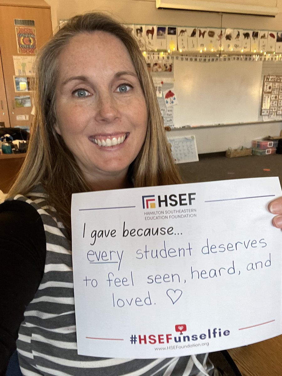 Diane Behrman (@mrsb_tce) on Twitter photo I believe every student deserves to be seen, heard, and loved. 💕
<a href="/hsefoundation/">Hamilton Southeastern Education Foundation</a>
#hsefunselfie
#GivingTuesday #TCEcardinals I believe every student deserves to be seen, heard, and loved. 💕
<a href="/hsefoundation/">Hamilton Southeastern Education Foundation</a>
#hsefunselfie
#GivingTuesday #TCEcardinals