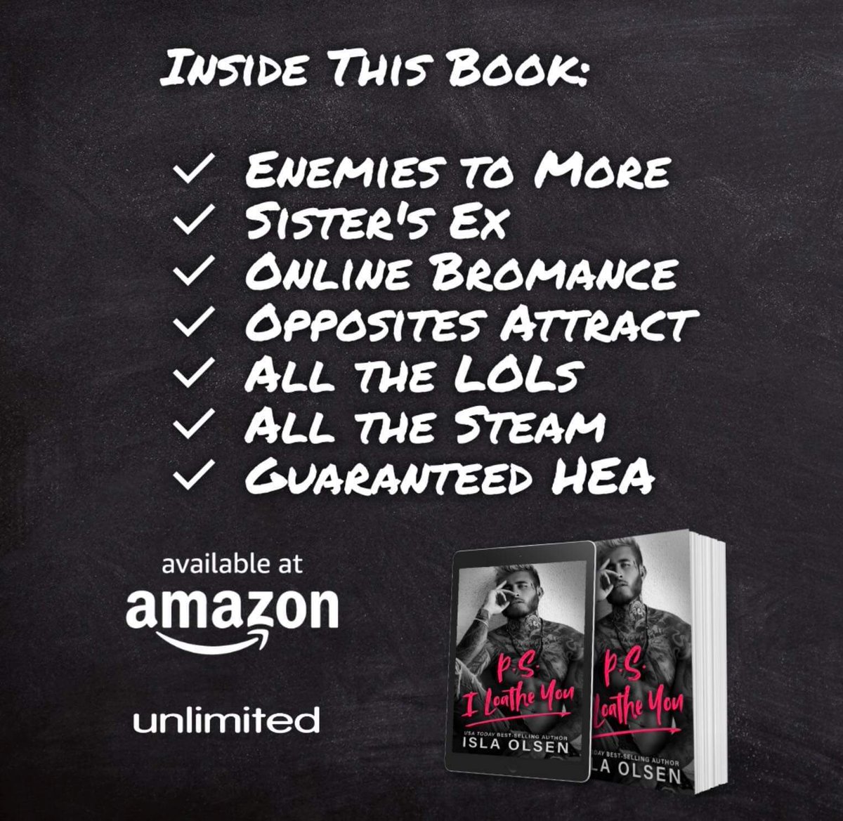 P.S. I Loathe You by Isla Olsen

📙amazon.com.au/gp/product/B0B…
#islaolsenbooks #queerreads #bookseries #bookpromo  #indieauthor #Aussieauthor #kellimareepa #queerromance #gayreads #bookpromotion #booksbooksbooks #amwriting #tbr #goodreads