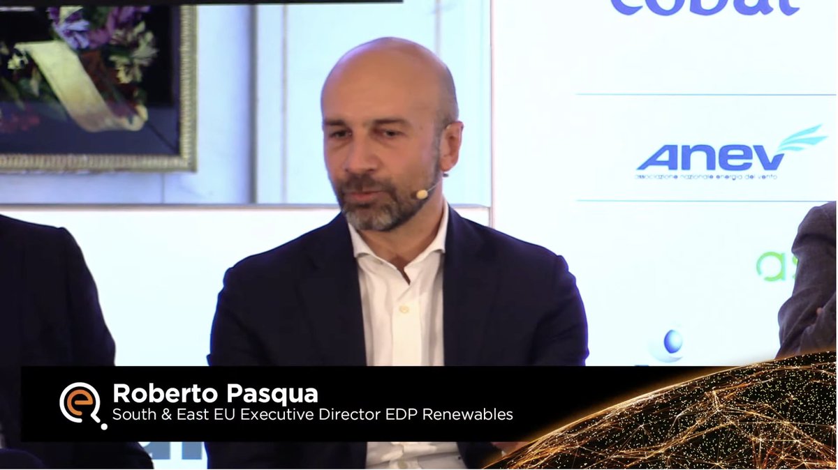 Roberto Pasqua South &amp; East EU Executive Director  
@edprenewables "Dei 1400 MW di rinnovabili sbloccati dal governo Draghi non c'è ancora nessun kW realizzato. Devono ancora avere dalle regioni l'autorizzazione unica" #ForumQualEnergia