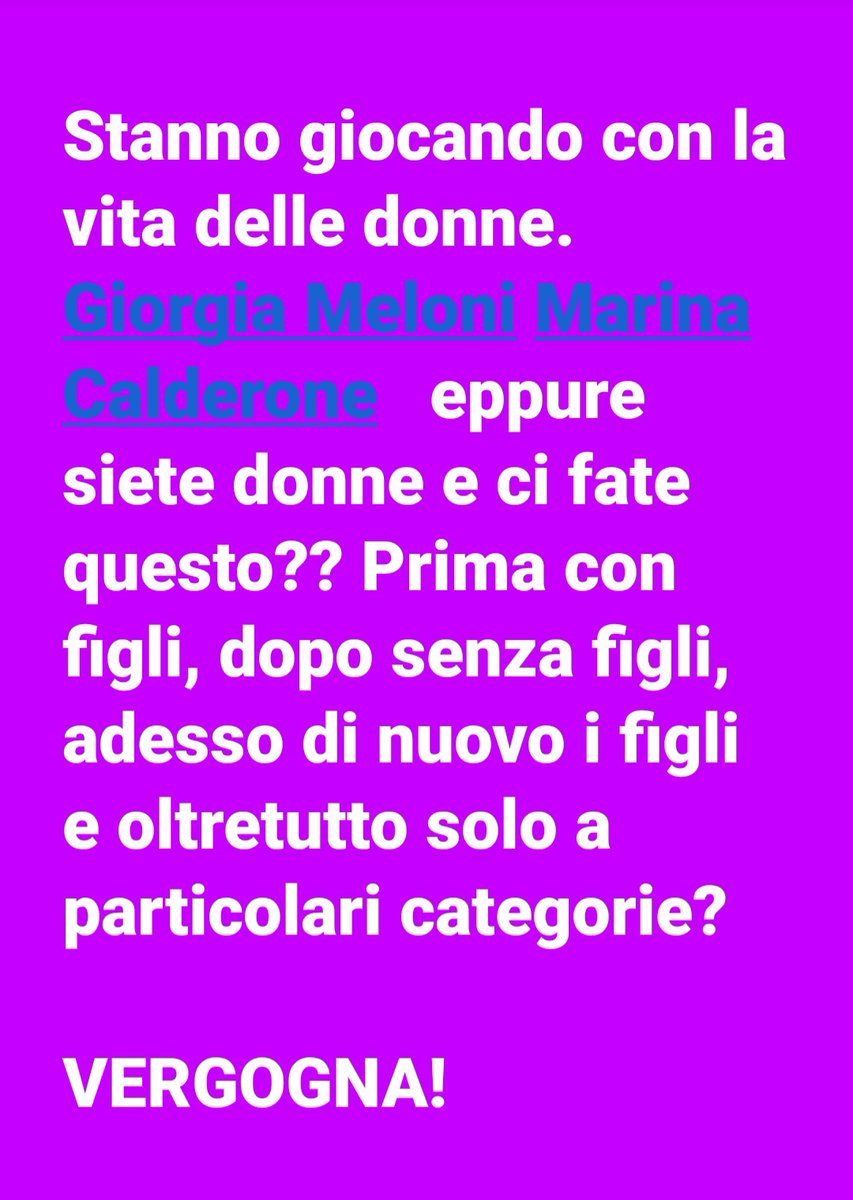 Paolaviscovich's tweet photo. Noi non ci fermeremo!!Le donne non dimenticano!
@GiorgiaMeloni
@CalderoneMarina
@matteosalvinimi
@ClaudioDurigon
@w_rizzetto
@SkyTG24
@Tg1Rai
@tg2rai
@Tg3web
@mediaset_tg4
@tg5med
@StudioAperto_
#opzionedonnanonsitocca https://t.co/wmUSvWCipI
