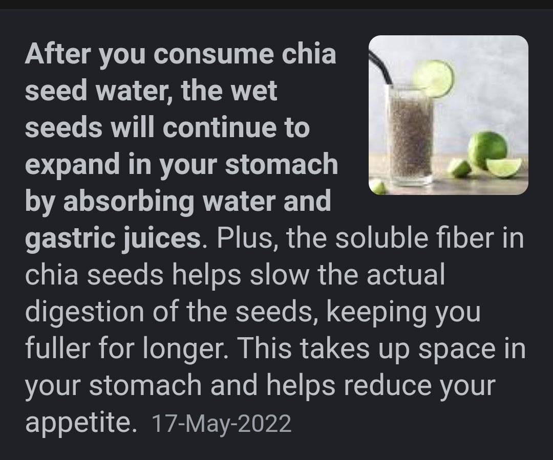 Kumar Kri on Twitter "Too much fiber n less water. Chia seeds are rich