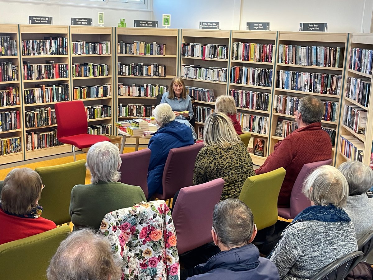 DenbsLibs's tweet photo. We loved meeting @KateEllisAuthor at Rhuddlan Library yesterday - if you enjoy hearing authors talk about their work there’s still time to sign up to see Martin Edwards at #Rhyl Library on Thursday #FictionFest #PlacestoConnect https://t.co/w83hlGQCMu https://t.co/Q3TKudFLBE