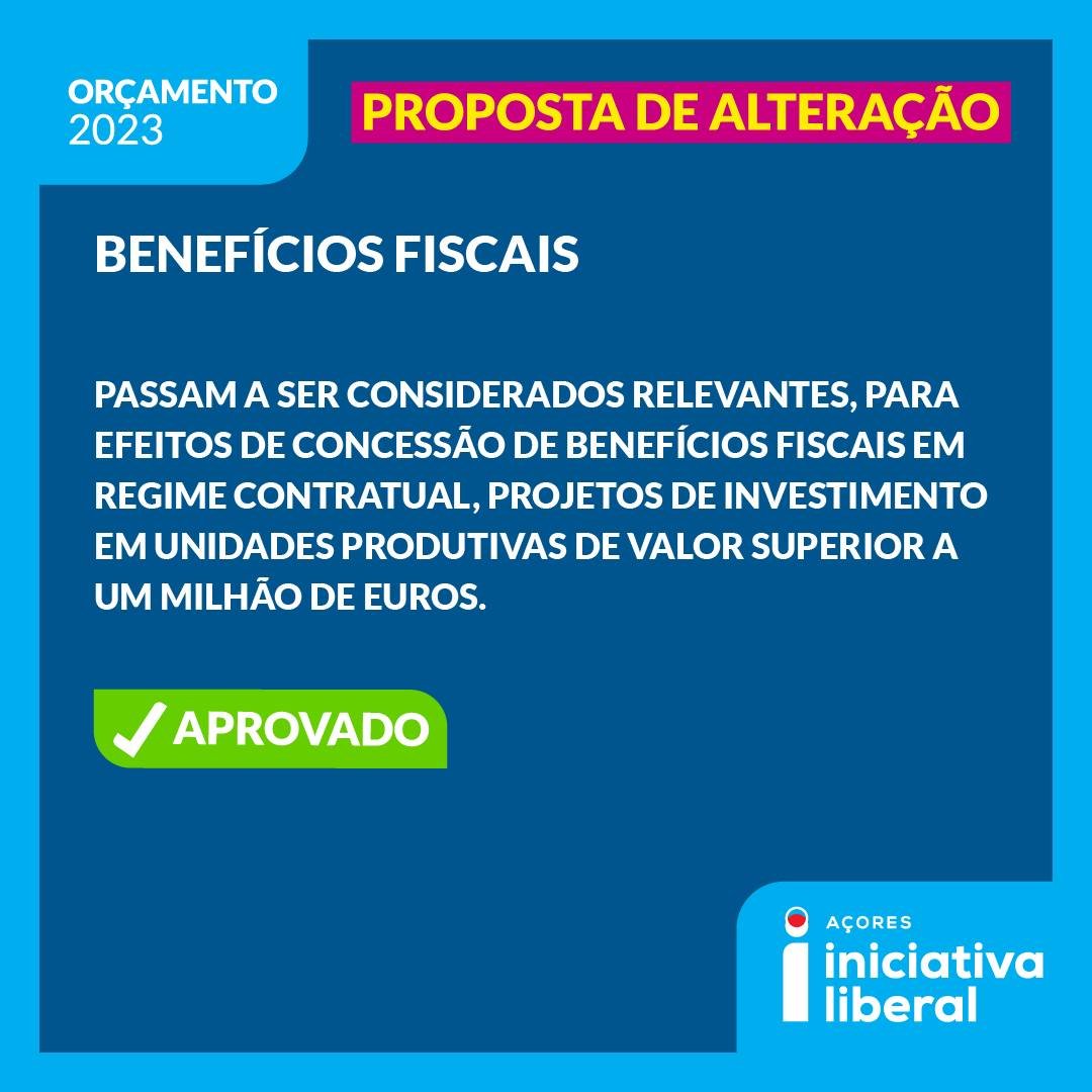 NunoBarata5000's tweet photo. ✅ APROVADO Benefícios fiscais para projetos de investimento de valor superior a um milhão de euros
🔴🔵 Um deputado liberal faz toda a diferença!

 #PortugalMaisLiberal https://t.co/d9Ev1BWkt8