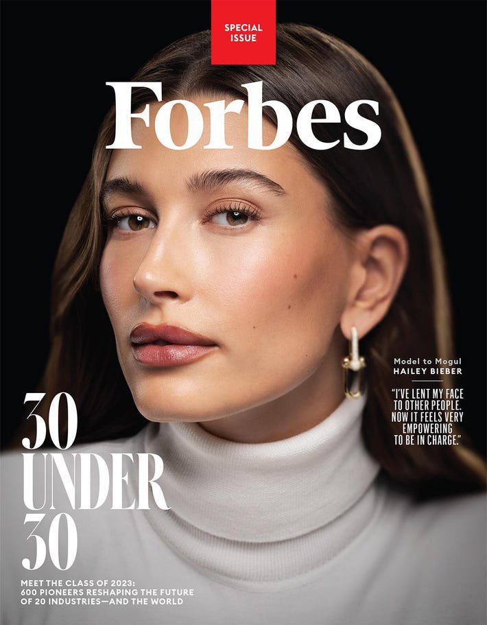 rhodecovers's tweet photo. Hailey Bieber for Forbes Magazine 30 under 30

2022 https://t.co/LFwoluQIsr