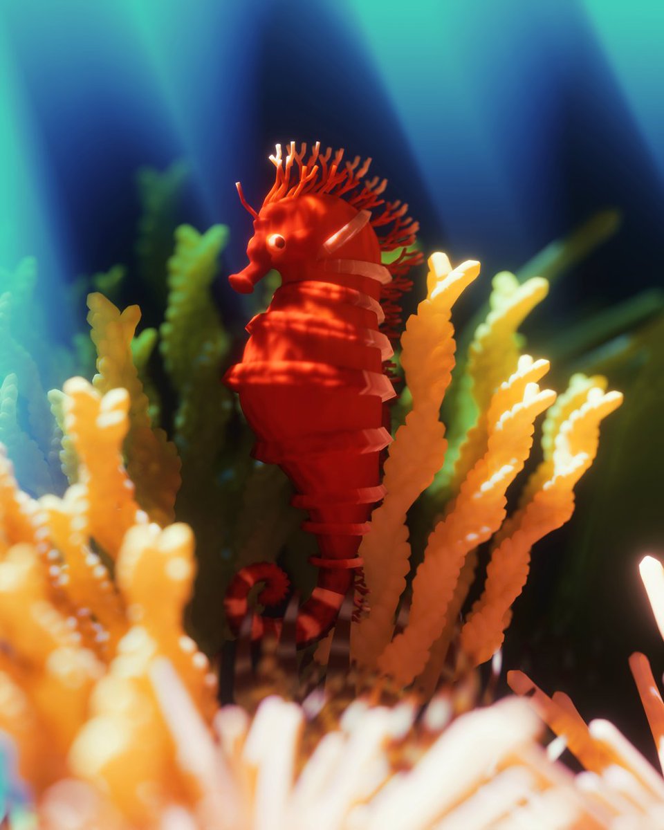 VRvember Day 29 - Seahorse
Pretty straightfoward (AGAIN), but I always wanted to try my hand at a colorful sea scene :)

Just ONE to go :)

#vrvember #vr #b3d #quillbysmoothstep #seahorse #ocean @arvoreimmersive