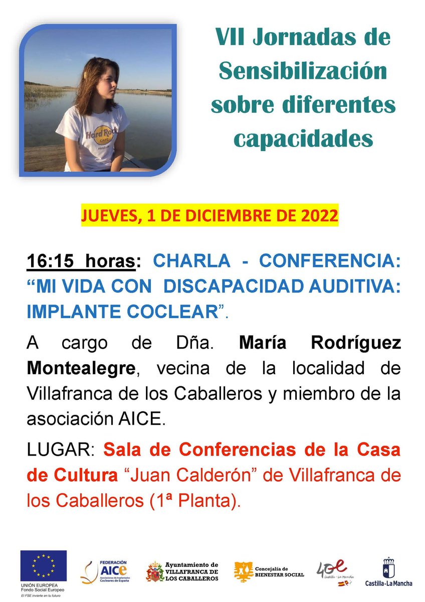 Este jueves si vives por la zona de Villafranca de los Caballeros, no olvides pasarte por la Casa de la Cultura donde <a href="/maria_rodmon/">María Rodríguez</a> socia implantada, contará su experiencia con el IC 🐌