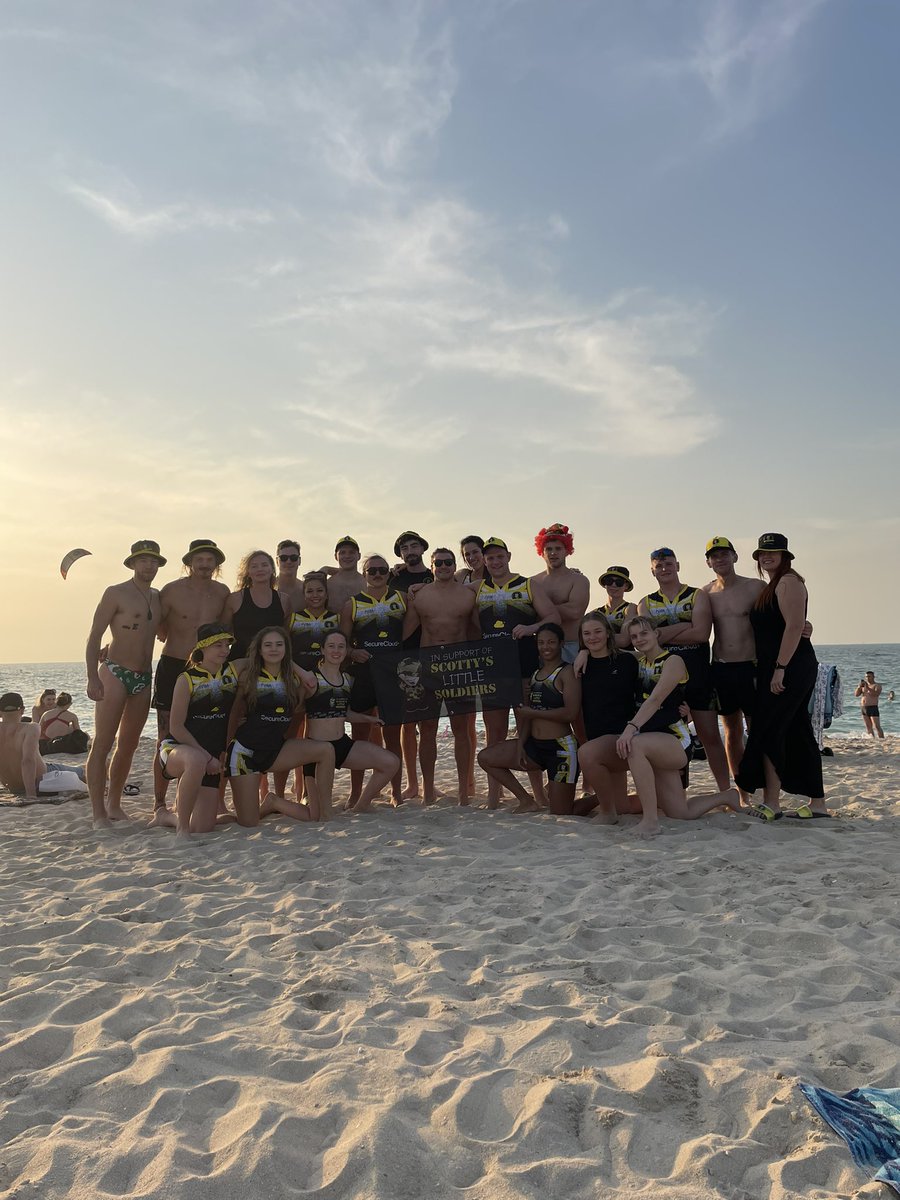 ScottysRugby's tweet photo. Great start to the trip, some beach touch rugby, food and team building. 

Always representing and sharing the work of @CorporalScotty 

#Team #Rugby #7s #CharityRugby #Dubai7s @YCSdarts @Dubai7s @SecureCloudPlus @buzzdrones31 https://t.co/YLkfqulS9t