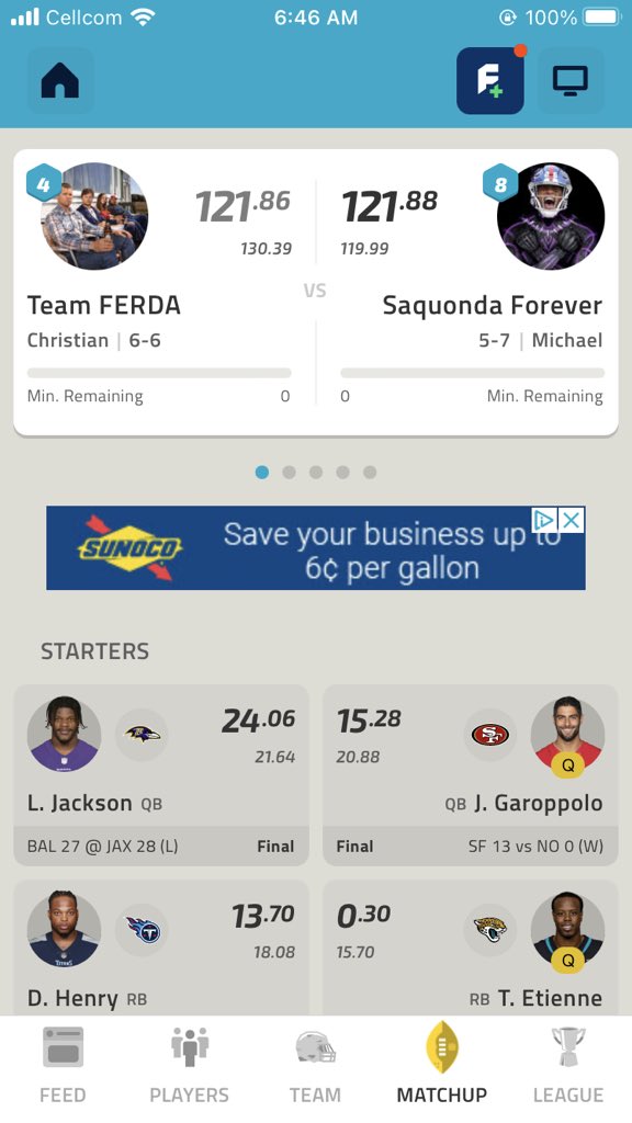 OfficialC_James's tweet photo. @NFLFantasy https://t.co/oAaiEjEbxO