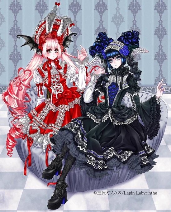 Lapin Labyrintheは今数冊しか出ていないロリィタ系雑誌のひとつ。イメージキャラのラパン【悪魔ウサギ】とラビラント【天使ウサギ】のキャラデザインを担当しています。グッズもあるよ販売ページはこちら 