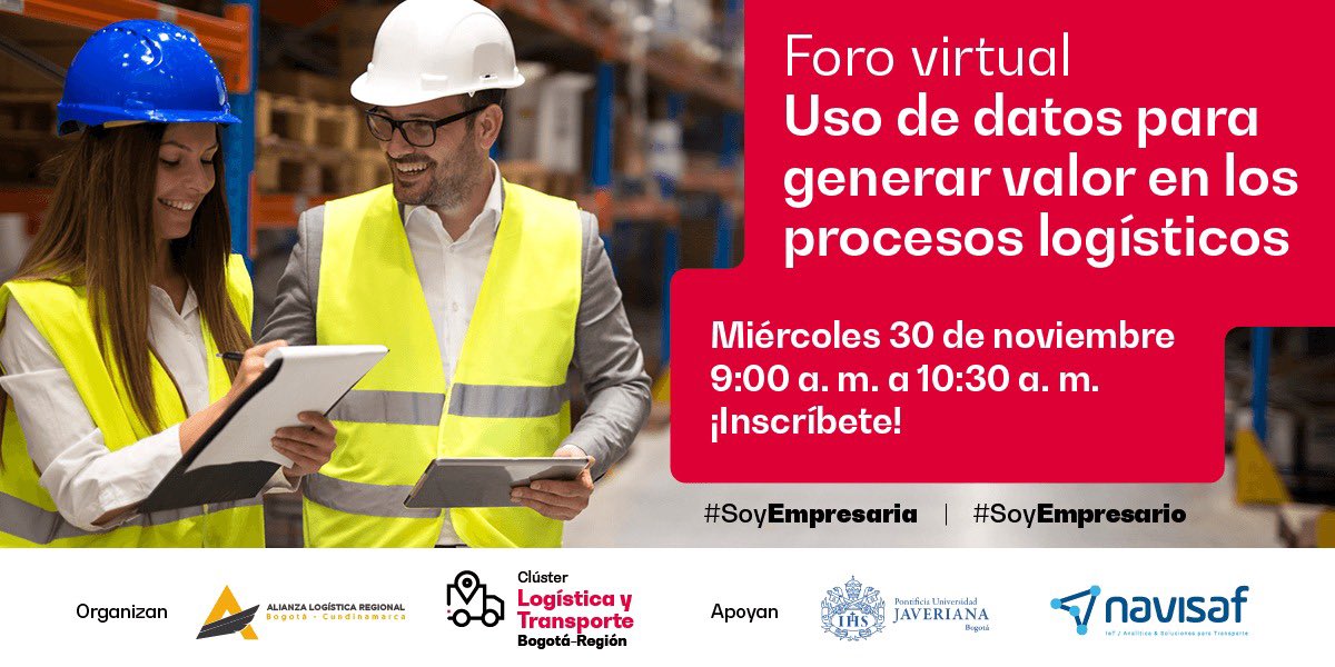 mariofontalvof's tweet image. Cerramos las actividades de 2022 en el #clusterlogistica liderado por @camaracomerbog con este foro virtual en el que conversaremos sobre cómo la data agrega valor a la #logistica. Con el apoyo de @UniJaveriana y @navisaf.  Inscríbete en: lnkd.in/e8fKxChj
