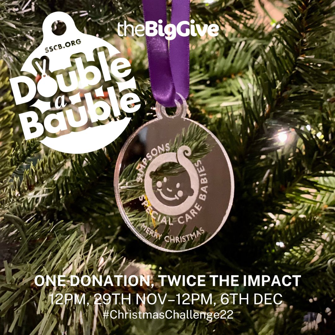 SSCBcharity's tweet image. DOUBLE the impact of your donation. Get a custom message on your SSCB ‘Double a Bauble’ ONLY during @BigGive week. 1 per individual donor. View our Gift Giving Tree sscb.org/gift