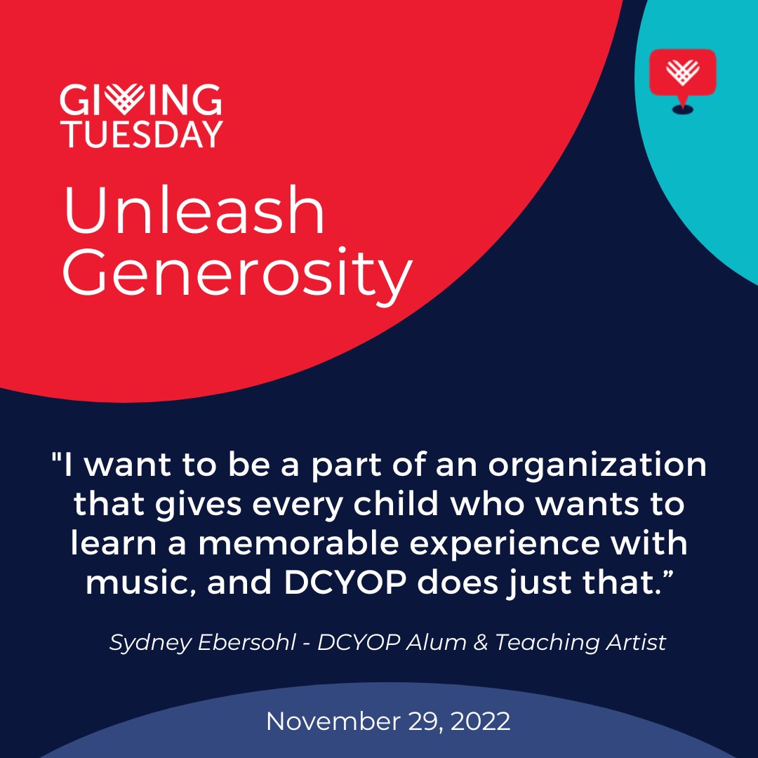 Happy #givingtuesday! Help DCYOP continue to offer incredible opportunities for young people to learn and grow in musical community by giving today: bit.ly/3in9Iyr