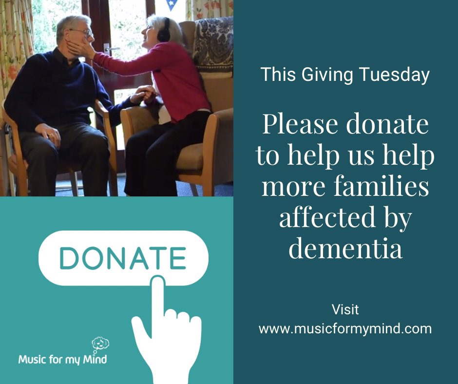 We don’t usually ask, but seeing as it’s #GivingTuesday… musicformymind.com/givingtuesday/ <a href="/GivingTuesdayUK/">#GivingTuesday UK</a> #givingtuesday22 #dementiacare #musicfordementia