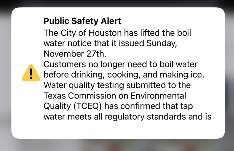 RitaABC13's tweet image. BREAKING: The #BoilWaterNotice for the City of @HoustonTX has now been rescinded. Mayor @SylvesterTurner tweeted the water is safe to drink, brush your teeth, etc. #ABC13 @abc13houston