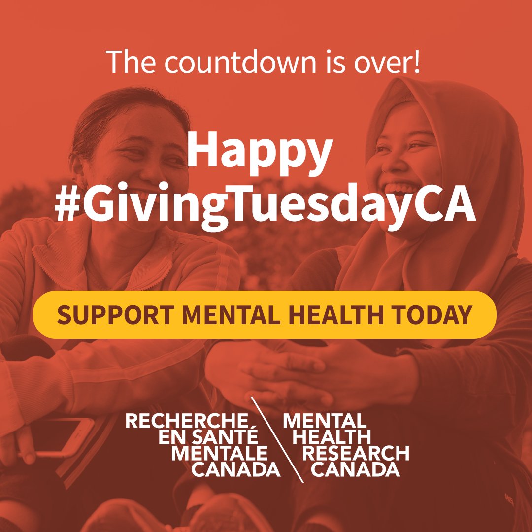 MHRCanada's tweet photo. Whether you’re after that “giving glow” or a “helper's high”, we hope you chose to give today, and we hope you include MHRC – and our mission of advancing the mental health of every Canadian through industry-leading research – in your giving. Donate today: https://t.co/8HrwMLlH6G https://t.co/z4poQDLUEZ