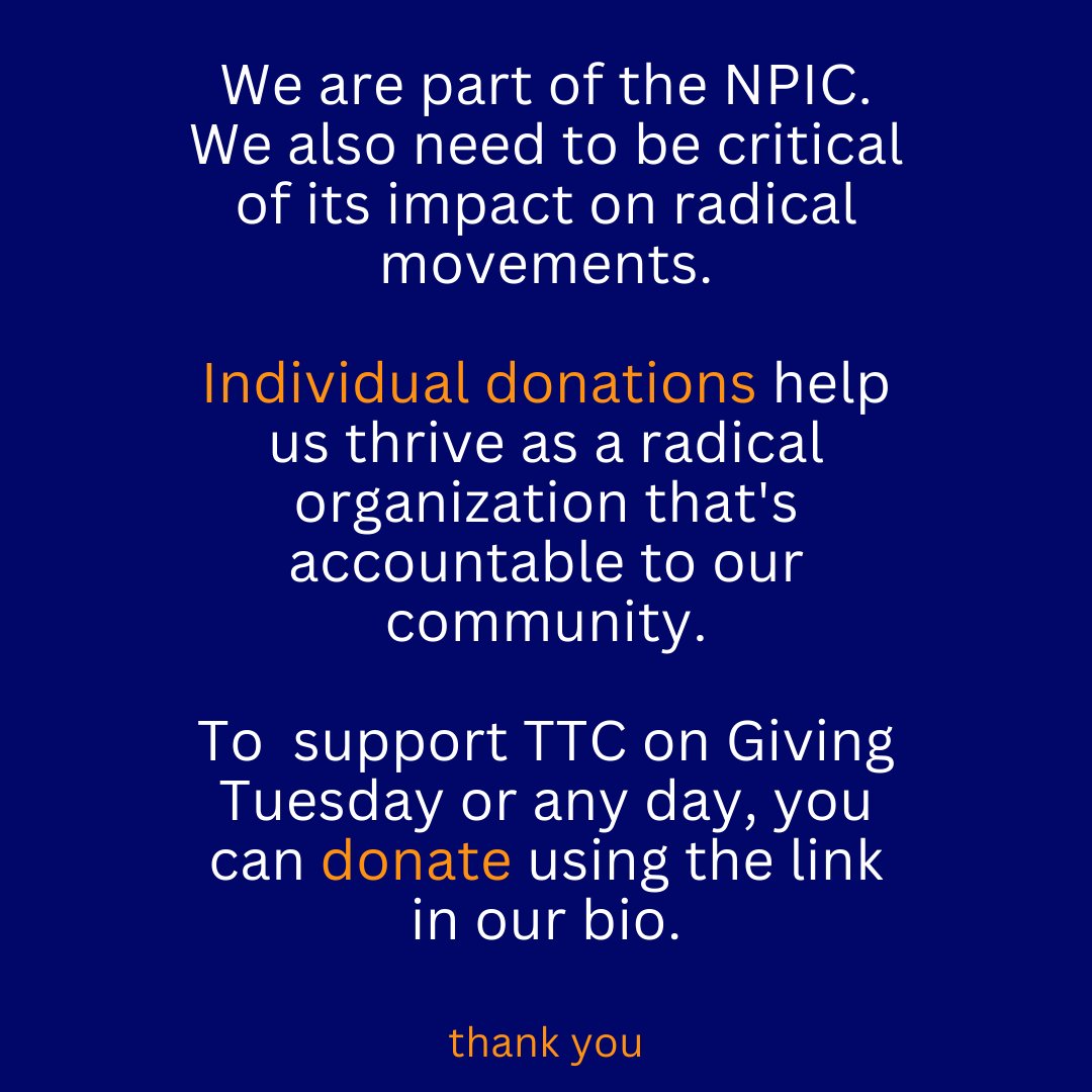 Teens Take Charge appreciates your donations on this #GivingTuesday as we navigate the nonprofit industrial complex, work towards being accountable to our community & encourage radical transformation. Donate today: ow.ly/QzCa50LPv20