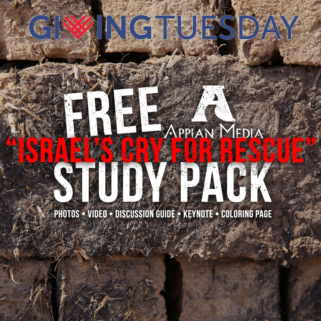 This #GivingTuesday, we wanted to GIVE TO YOU! Visit appianmedia.org to download your FREE “Israel’s Cry for Rescue” digital study pack, complete with a first look at our upcoming doc “Out of Egypt”, photographs from Egypt, a study sheet and more! #giveback #appianmedia