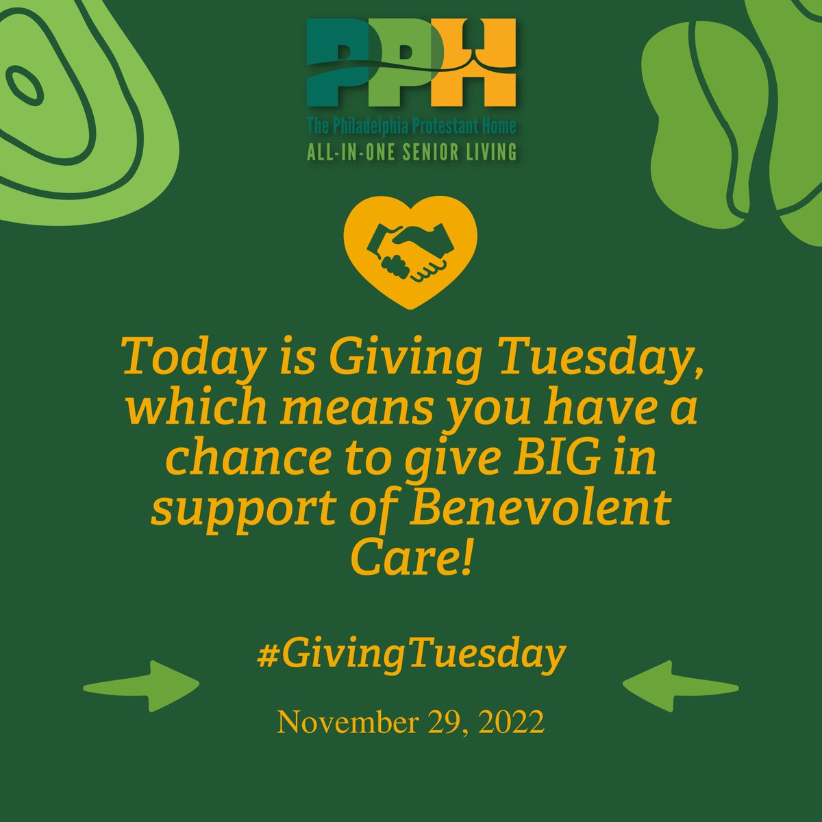 pphfamily's tweet photo. Selfless giving is the art of living. 

Unleash the power of generosity, and donate to Benevolent Care in honor of Giving Tuesday.

Donate here: https://t.co/oxctN6LF3X

#GivingTuesday #Giving #DayOfGiving #TeamPPH #SupportPPH #BenevolentCare https://t.co/Qs1gi0MwyG