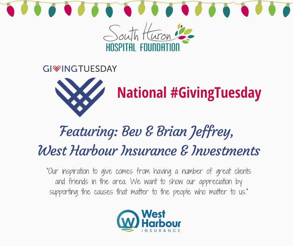 SHHFoundation's tweet photo. Thank you Bev &amp; Brian from West Harbour Insurance for your #GivingTuesday donation in honour of people who matter to you! https://t.co/6boV5lS5Sy