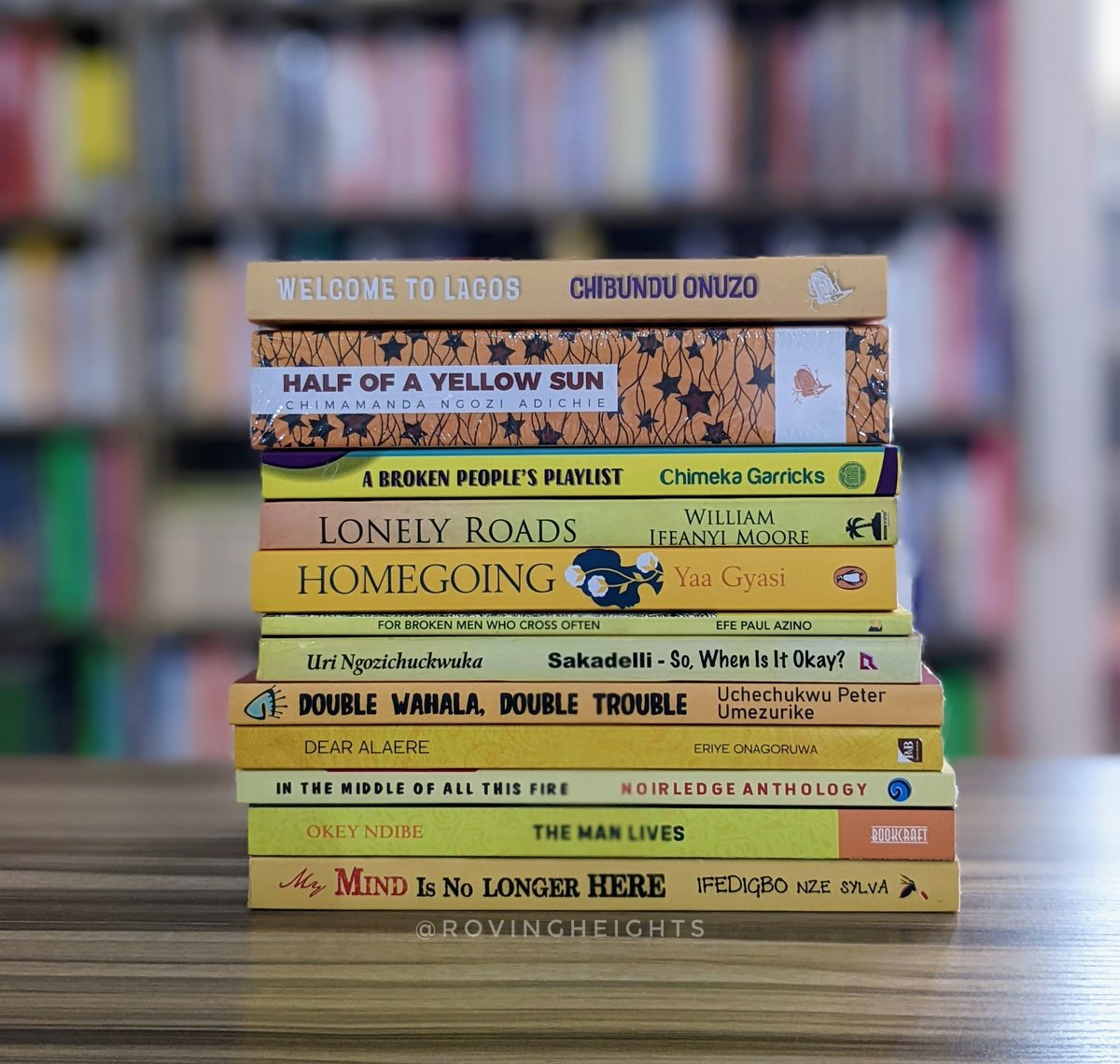 Rovingheights's tweet photo. A YELLOW AFRICAN FICTION STACK 💛 ✨

#WelcomeToLagos- NGN 3500
#HalfOfAYellowSun- NGN 3000
#ABrokenPeoplesPlaylist- NGN 4000
#Homegoing- NGN 6000
#ForBrokenMenWhoCrossOften - NGN 2000
#SoWhenIsItOkay?- NGN 4000
#DoubleWahalaDoubleTrouble- NGN 5000
#DearAlaere NGN 3500 https://t.co/O9tmRtet9F