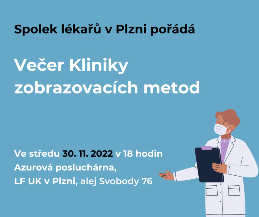 lfp_unikarlova's tweet photo. Spolek lékařů v Plzni zve k pravidelnému přednáškovému večeru na půdě Lékařské fakulty v Plzni - Večer Kliniky zobrazovacích metod. Více informací na webu LF.
#lfplzen #pilsen #medicalfaculty #fnplzen #plzen #univerzitakarlova #unikarlova #medstudent #medici https://t.co/pgrzXDLJS5
