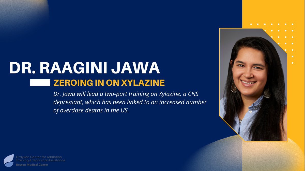Heard of #xylazine? Don't miss <a href="/Raaginizzle/">Raagini Jawa MD, MPH, FASAM</a>'s training on it's physiologic effects, associated communicable infections, &amp; more through <a href="/GraykenBMC/">Grayken Center for Addiction</a> TOMORROW! Learn more and register below 👇

📆 November 30, 5-6 PM: ow.ly/AiBp50LbW4a