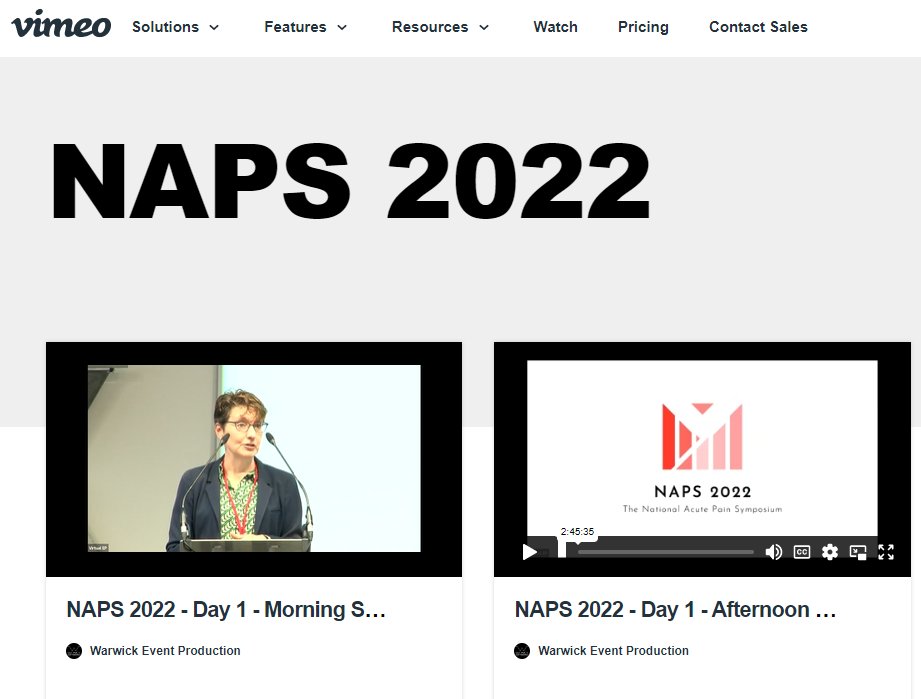 NAPS_UK's tweet photo. Don't forget you can access the content from #NAPS22 online - pop an email to naps@cloud9em.co.uk and we will share the link #PainManagement #Education https://t.co/FmEOpnRdsL