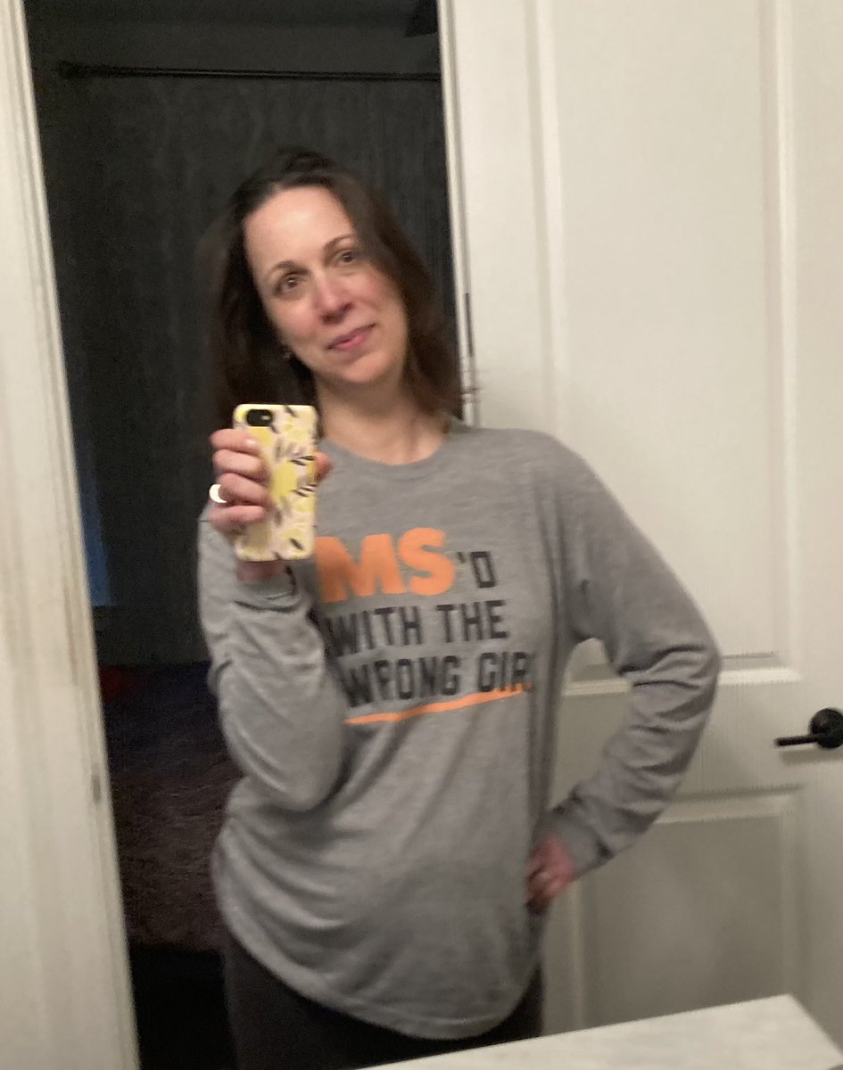 I love <a href="/TheHomeT/">The Home T</a>  I stumbled on them and they’re super soft shirts when doing a silent auction for an MS fundraiser years ago. I am currently debating whether this shirt is adorable, ridiculous, or both. Input welcome. #ThisIsMS