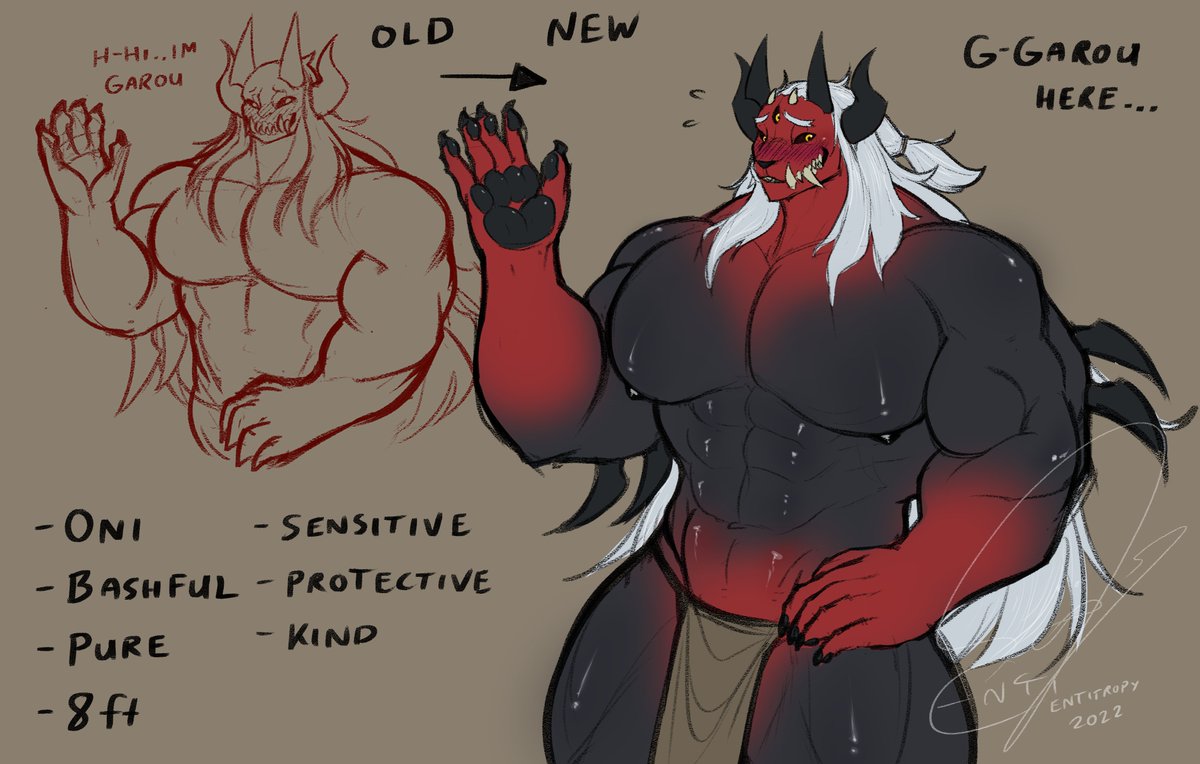 Entitropy's tweet image. A redesign of my old oni oc!

Say hello to Garou! ^w^

#Entitropy #OcGarou