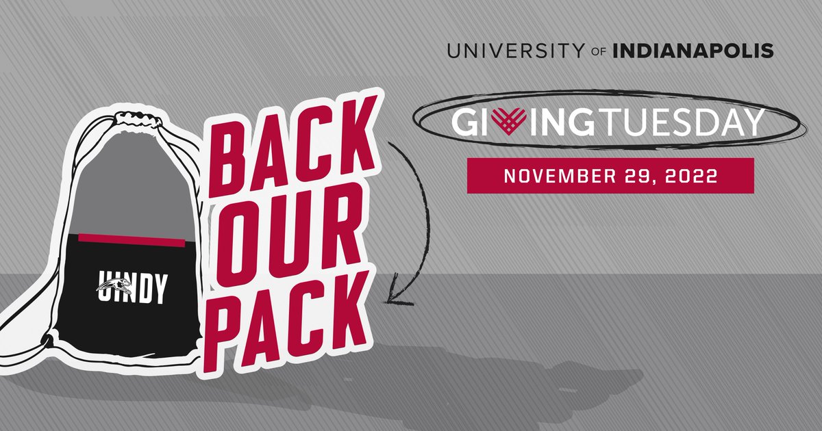 uindy's tweet photo. Today, all those who give $25 or more in support of #UIndy and our community will receive a special #BackOurPack gift! #GivingTuesday https://t.co/BQzNcG3EiG