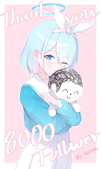 フォロワー 8000 ありがとうございます#ブルアカ 