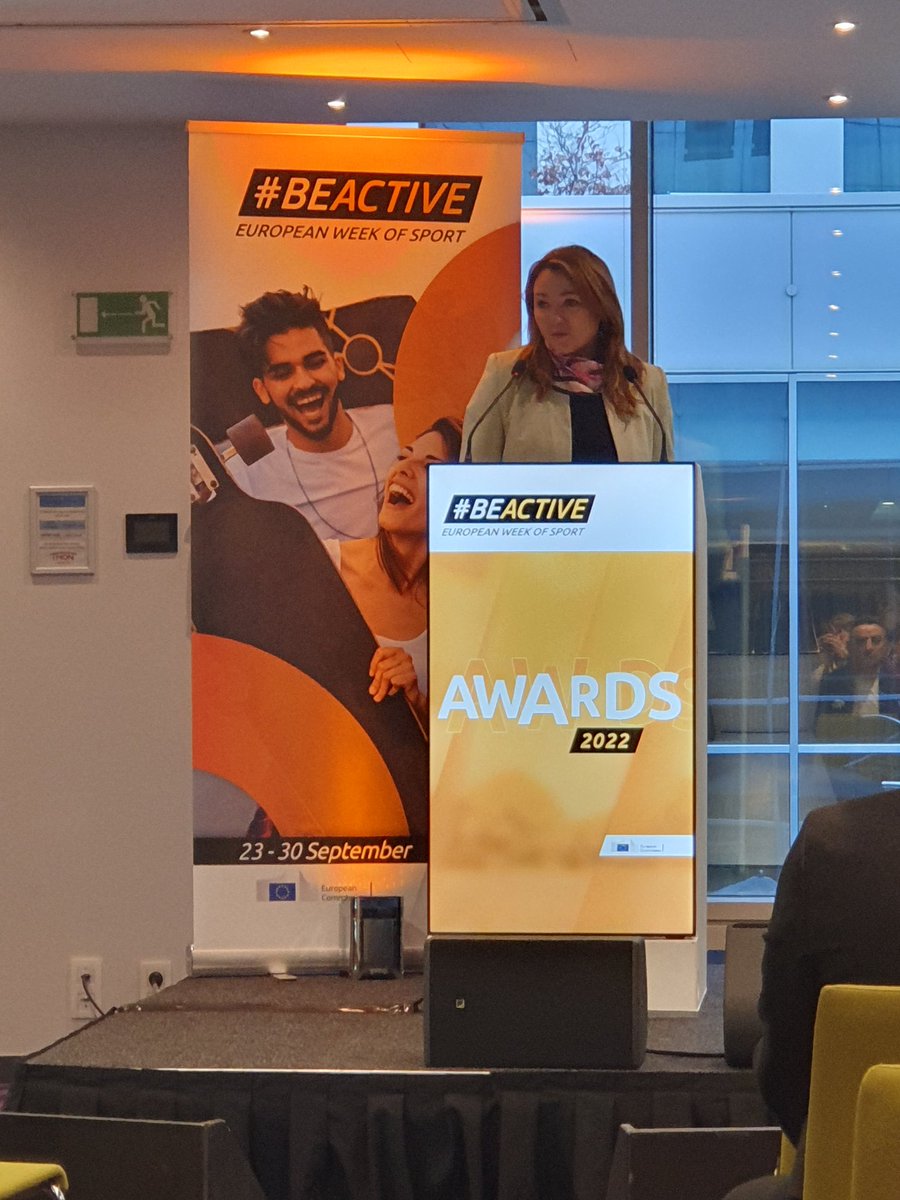 ClaudiaBokel's tweet photo. Exciting two days @EuSport with #BEACTIVE awards and European week of sport debrief. One recommendation for a #genderequality ambassador ✅️ Stay tuned for the next ✅️ coming out of our #HighLevelGroup on gender equality @DordtSport https://t.co/uOHdhtXaX8