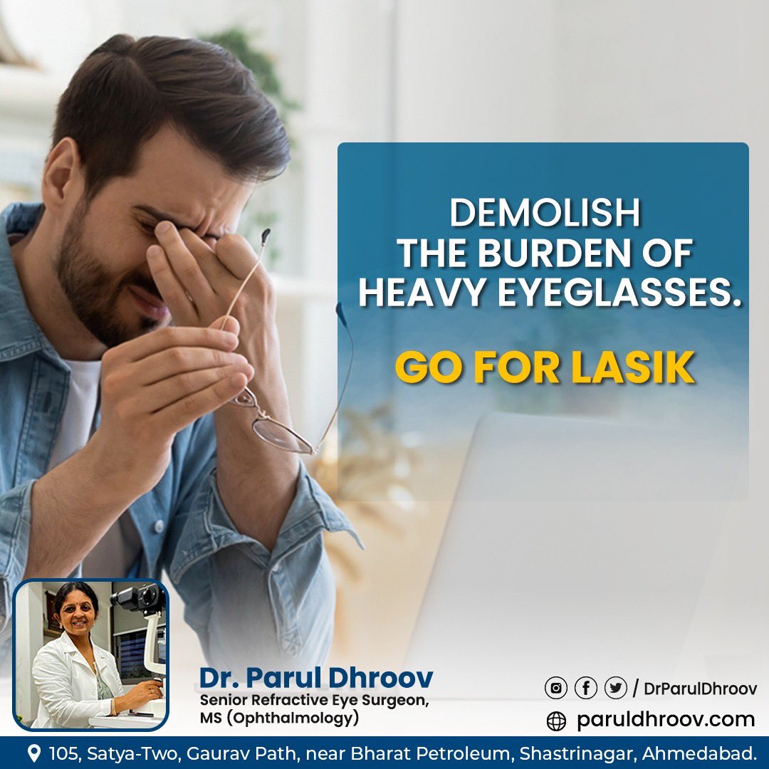 dr_ParulDhroov's tweet photo. Be free from eye glasses & contact lenses with our most advanced Lasik Surgery. For all your eye related problems or queries contact @dr.paruldhroov
#eyecare #eyecentre #eyedoctor #eyesurgery #Ophthalmologist #eyeprotection #eyeproblems #eyes #spectacles #removespectacles https://t.co/em4fYIxZZl