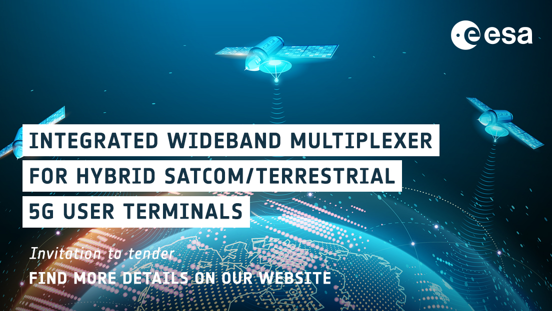 Space4Europe's tweet photo. 🛰️ Architectural differences between terrestrial &amp; satellite frequency bands makes it challenging to integrate the satellite component into upcoming #5G systems.
Develop an 'Integrated Wideband #Multiplexer for Hybrid SATCOM/Terrestrial 5G User Terminals’: https://t.co/cNqik1j7RU https://t.co/0ByJ9MfUje