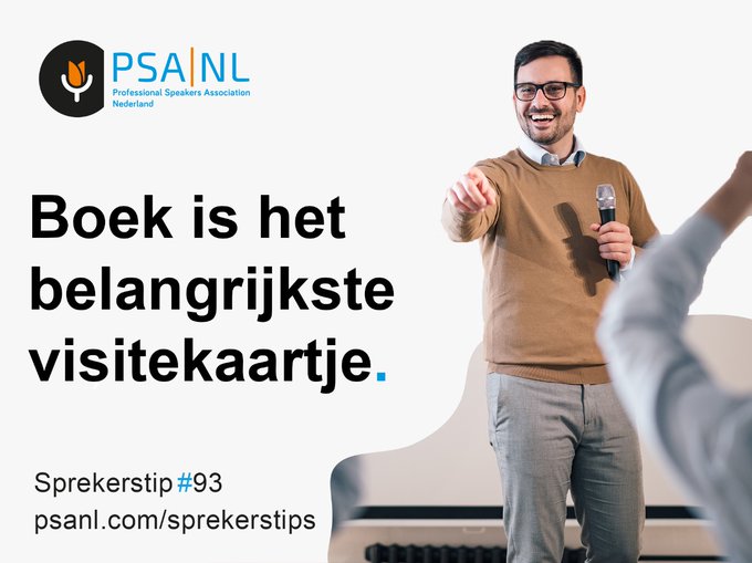 Een boek is nog steeds een van de belangrijkste visitekaartjes voor een spreker. Het benadrukt je expert-status en helpt je naam en ideeën verspreiden.
#sprekerstip #visitekaartje #psanederland