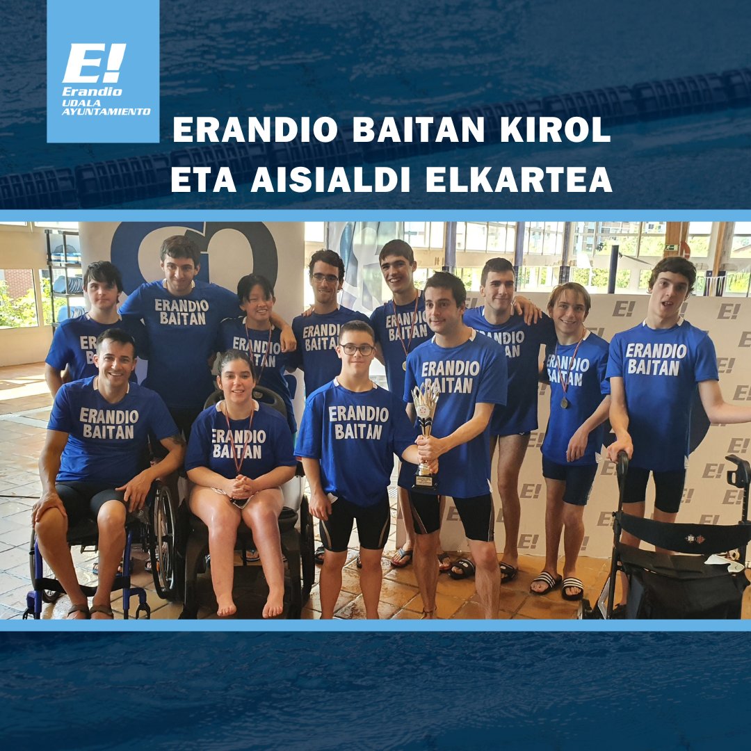 Erandioko Udala (@erandiokoudala) on Twitter photo 👋 Conoce Erandio Baitan Kirol eta Aisialdi Elkartea, un equipo de natación adaptada compuesto por 12 personas de distintas discapacidades.
📩 presidencia@erandiobaitan.eus
📱 669 509 056
🌐 erandiobaitan.eus
🔗 Más en bit.ly/3UpiZUm
#Erandio #herrihezitzailea 👋 Conoce Erandio Baitan Kirol eta Aisialdi Elkartea, un equipo de natación adaptada compuesto por 12 personas de distintas discapacidades.
📩 presidencia@erandiobaitan.eus
📱 669 509 056
🌐 erandiobaitan.eus
🔗 Más en bit.ly/3UpiZUm
#Erandio #herrihezitzailea