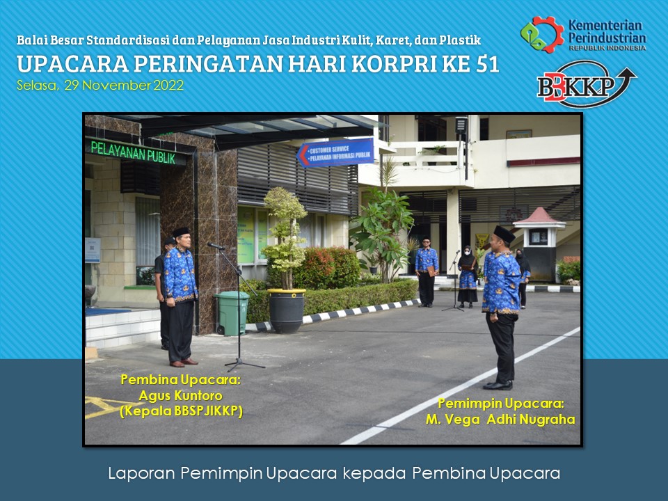 BbkkpKemenperin's tweet image. BBSPJIKKP selenggarakan Upacara Bendera Peringatan HUT KORPRI ke-51 pada hari Selasa, 29 November 2022.
"KORPRI Melayani, Berkontribusi, dan Berinovasi untuk Negeri"

#kemenperin_ri #bbspjikkp #bbkkp
#jagaindustri #upacara #HUT #korpri