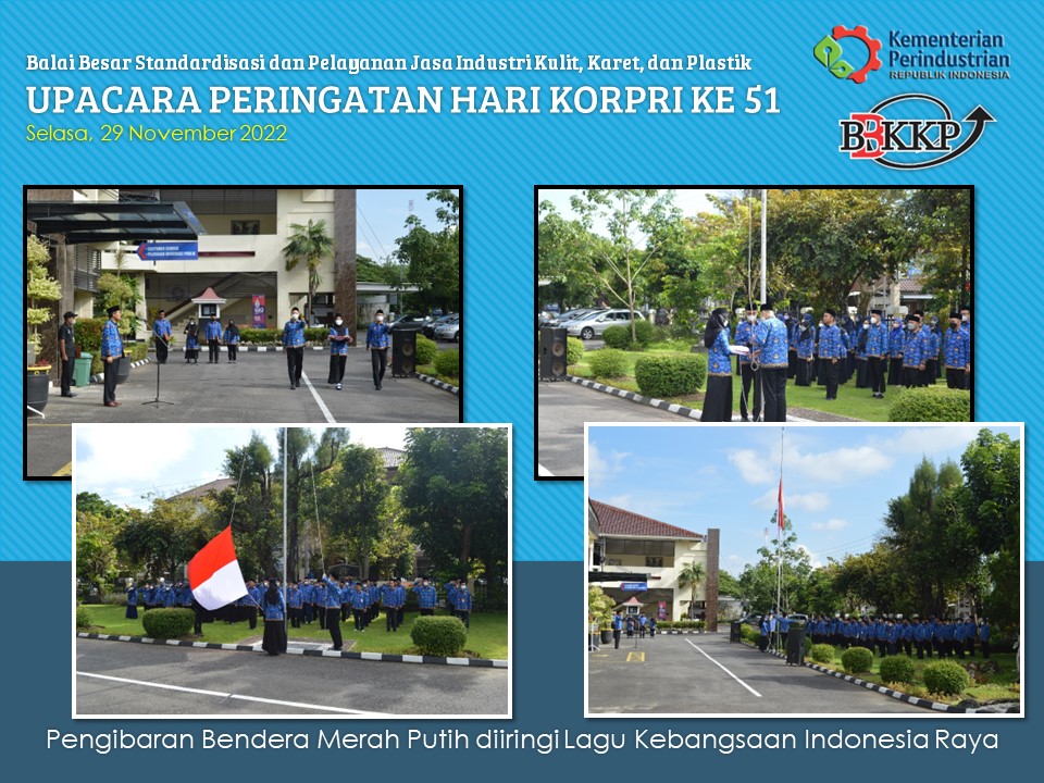 BbkkpKemenperin's tweet image. BBSPJIKKP selenggarakan Upacara Bendera Peringatan HUT KORPRI ke-51 pada hari Selasa, 29 November 2022.
"KORPRI Melayani, Berkontribusi, dan Berinovasi untuk Negeri"

#kemenperin_ri #bbspjikkp #bbkkp
#jagaindustri #upacara #HUT #korpri