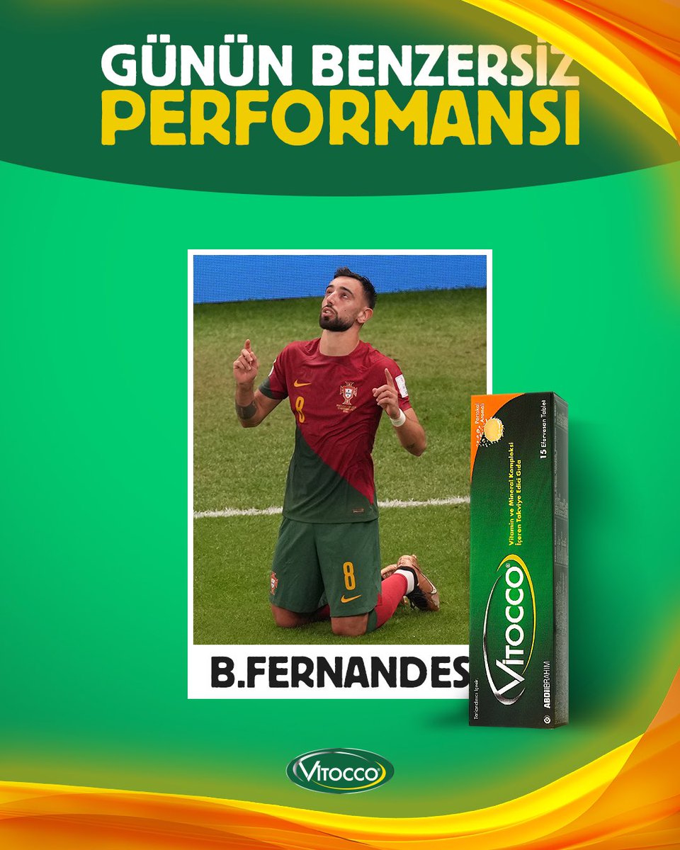 💪 @vitoccotr ile 'Günün Benzersiz Performansı' 🇵🇹 Attığı 2 golle Portekiz'e son 16 turunu getiren Bruno Fernandes!