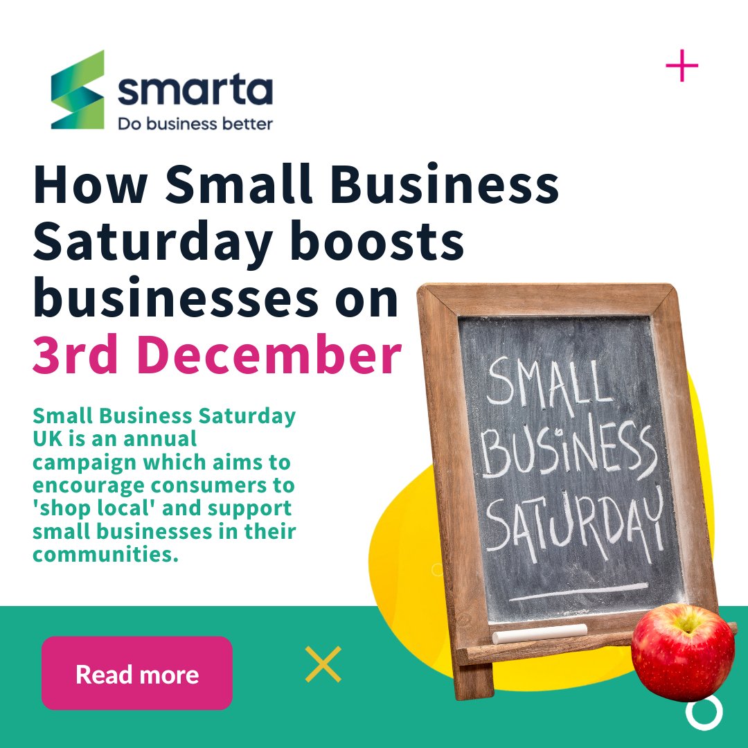 Here are 3 quick wins for your business this #SmallBizSatUK! 🖥️ Register your business on their FREE Small Business Finder #️⃣ Use the tags @SmallBizSatUK #SmallBusinessSaturday 🔑 Sign into the My Small Business portal and download a marketing pack! 🛒 smarta.com/news/saturday-…